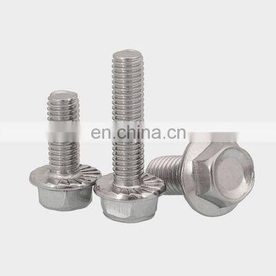 DIN6921 Stainless Steel M6 Hex Head Flanged Bolt and Nut M12