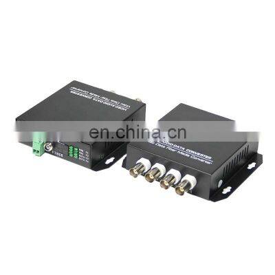 Fiber Optic Video Converter SM Single Fiber 4 Channel RS485 Return Data