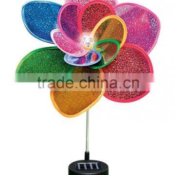 Colorful garden solar windmill light/solar wind spinner