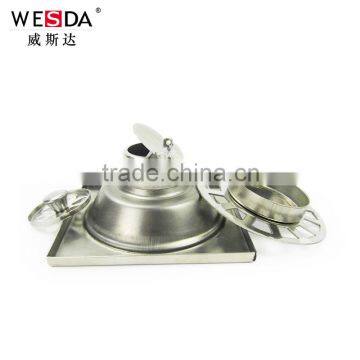 WESDA 3.5inch High Quality Double Sealing Brass Floor Drain,rectangular Floor Drain,floor Drains Stainless Steel photo-3