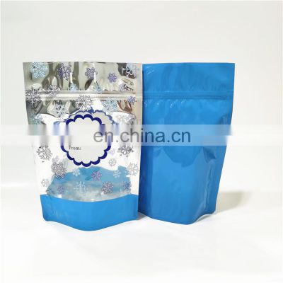 food grade large transparent packaging bags plastic pouch zip lock packages with logo printing