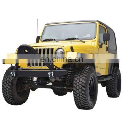 Auto Car Accessories Front Bumper With D-rings For TJ Black Front Bumper Guard For Jeep Wrangler YJ 87-06 photo-2