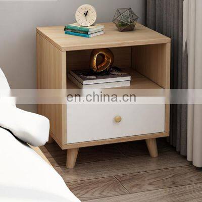 Drawer Wood Modern Bedside Side End Table Nightstand