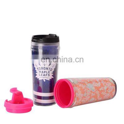 Hot Sale Plastic Travel Mugs Coffee 450ml Custom Paper Insert photo-5