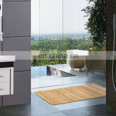 New Modern Eco-friendly Bathroom Mats Non-slip Best Quality Bathroom Mats Floor Household Nature Bamboo Bathroom Mat photo-4