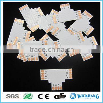 RGB 10 mm 4 Pin T Shape PCB FPC Board Splitter LED Strip Connector for SMD 5050 RGB LED Strip Light photo-2