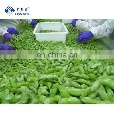 Sinocharm BRC-A Approved  IQF Soybean Sweet fresh  green Frozen Edamame