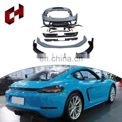 CH Good Quality Pp Plastic Hood Front Lip Support Splitter Rods Facelift Bodykit For Porsche 718 2016-2018 to GTS