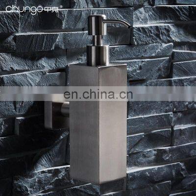 Kitchen and home bathroom accessories shower Square Wall Mount Liquid metal modern shampoo Soap Dispenser Stainless Steel 304