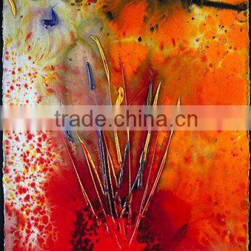 Abstract Glass Wall Painting