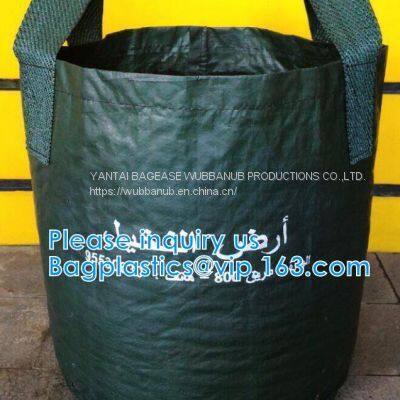Reuseable Heavy Duty Gardening Bags Lawn Pool Garden Leaf Waste Bag Collapsible Canvas Portable Grass Bin Landscape Tote