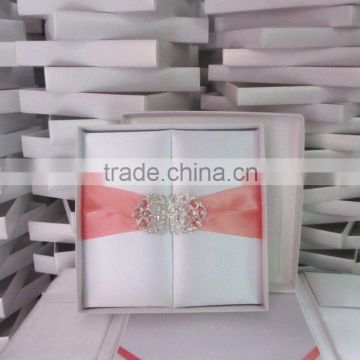 Luxury Customized Silk Invitation Cards-T252