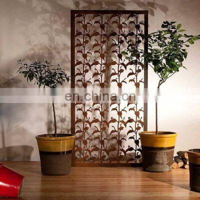 China Supplier Room Garden Decoration Pieces Screen Corten Steel Room Divider/Screen Chinese European Styles photo-3