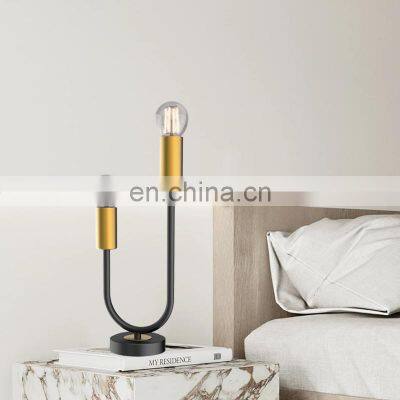 HUAYI Simple Style E14 Mobile Gold Iron Indoor Bedroom Bedside Hotel Modern Table Light