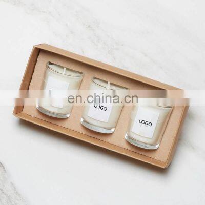 Free Customized Private Label Wedding Birthday Gift Set Wax Aromatherapy Pillar Fragrance Luxury Scented Candle