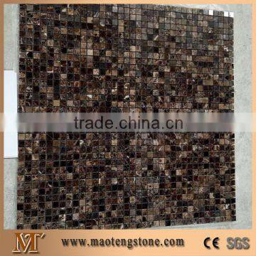 Chinese cheap emperador light marble mosaic