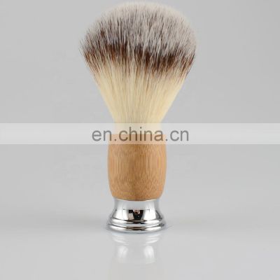 mens  bamboo cleaning flexible wood handle synthetic  razor shaving knots brush