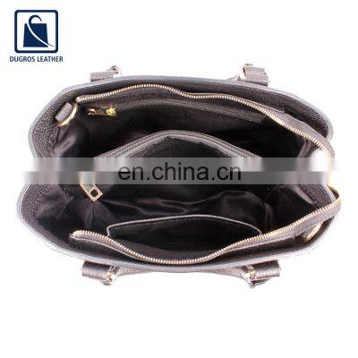 Impressive Quality 2 Handles Design Women Use Genuine Leather Luxury Handbag