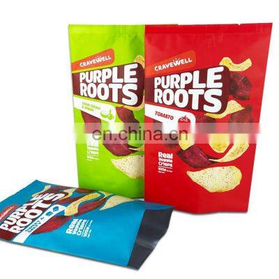 wholesale back sealer packaging aluminum foil bags for potato chips/snacks