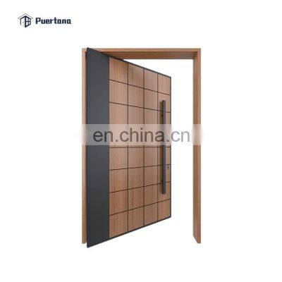 Outdoor Heavy Duty Design Wood Entrance Entry / Interior Pivot Door photo-5