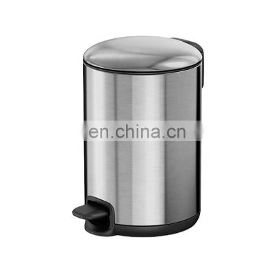 Premium 3L 5L 12L 20L 30L stainless steel round pedal bin soft close inner bucket home bathroom kitchen trash bin