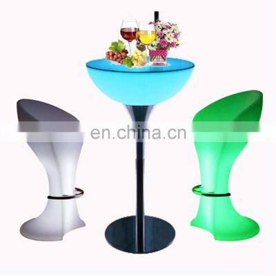 party wireless illuminated led light bar cocktail tables and chairs ktv nightclub party events led furniture led bar tables