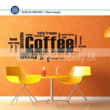 Kitchen Coffee Words Removable Vinyl Wall Decal Coffee Wall Quote wall sticker