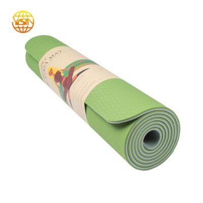 Custom Eco Friendly Non Slip 6mm Tpe Yoga Mat photo-5