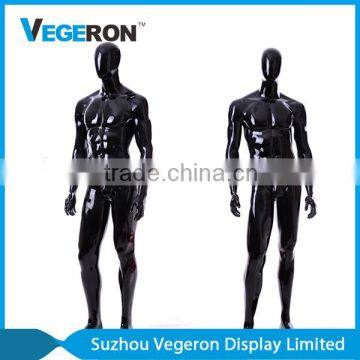 Glossy Black Fiberglass Stand Male Mannequin photo-6