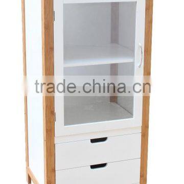 New Style Bookcase with 2 Drawers 2 Shelves and Glass Door