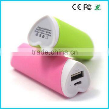 2600mAh custom heart shape power bank