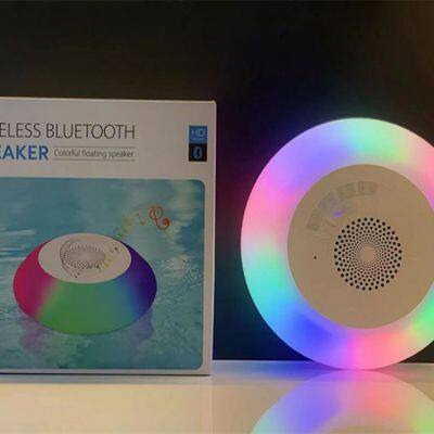 IPX7 Waterproof Outdoor Portable Bluetooth Speakers Swimming Pool Floating Wireless Speaker with Colorful LED Lights