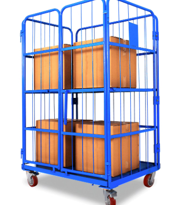 Foldable Metal Steel Roll Container Cage Trolley photo-5