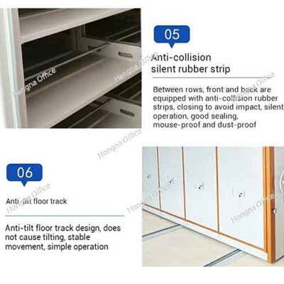 Space-Saving Mobile Filing System SAKQ322-Customized Color Steel Cabinet With Silent Rubber Strips for Corporate Office Organization-Factory Direct photo-5