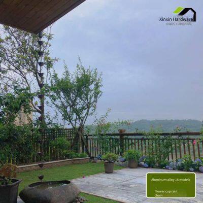 Rain Chimes for Corridor Pavilions and Drainage Chains for Parks, Finished Metal Rain Chains photo-4