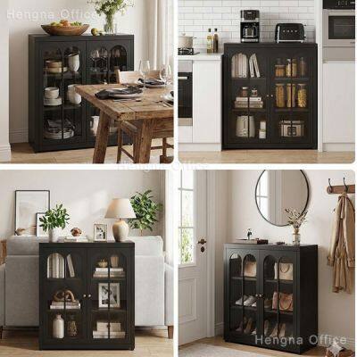 Custom Made Two Door Buffet for Melbourne, 1223mm Length Steel Construction, Secure Anti-tip Device for Restaurant & Cafe, China Supplier HENGNA