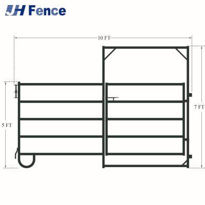 Laser-Cut Welded Oval Rail Cow Fence Panel for Horse, Sheep, and Livestock