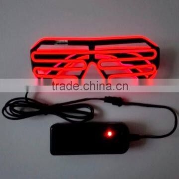EL Light Wire Flashing Shutter Shades Glasses photo-4