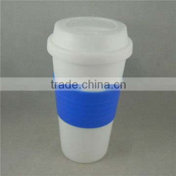 hot sale beautiful plastic coffee cup with lid