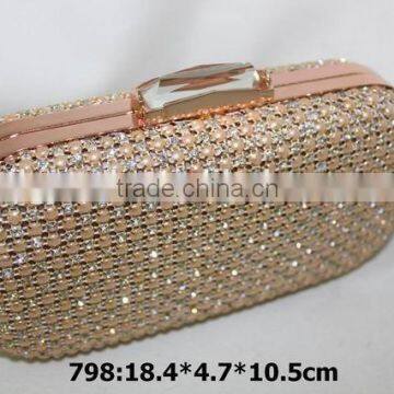 clutch style bead material luxury beaded clutch bag india,mesh crystal&pearl evening bag