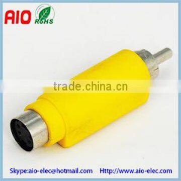 yellow RCA male to 4 pin mini din Svideo female