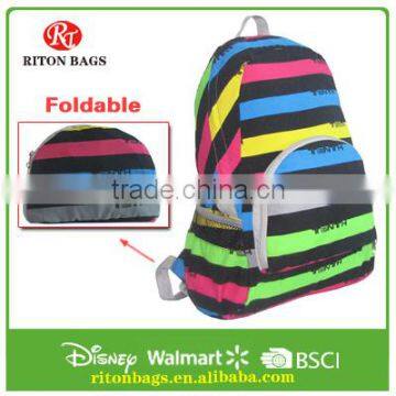 Best Selling Fashional Design of Foldable Backpack Best Shopping Bags Durable Outdoor Backpack in 2016