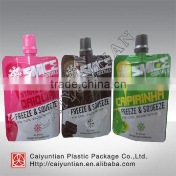 Custom printed stand up spout bag for JAM/fruit juice spout pouch