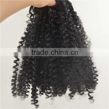 Mongolian hair Natural afro style hair extension afro kinky human hair can dye