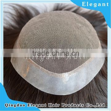 100% Indian human hair toupee with pu skin for men wholesale