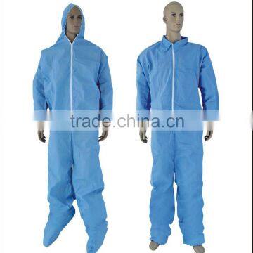Disposable Protection Gown SMS Non Woven Coverall With Hood Abd Boot