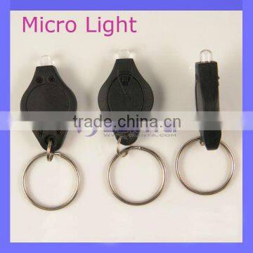 Round Key Ring Oblate LED Torch Keychain Flashlight