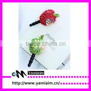 Fancy Girly Apple Shape dust plug for iphone etc