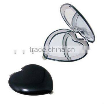 heart shaped aluminium pocket mirror