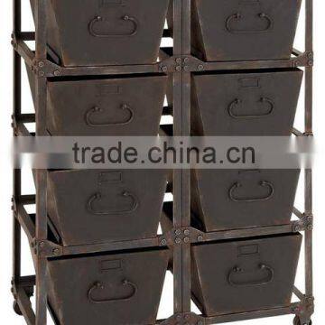 Vintage Industrial Antique Look French Drawer Cabinet, Vintage Furniture